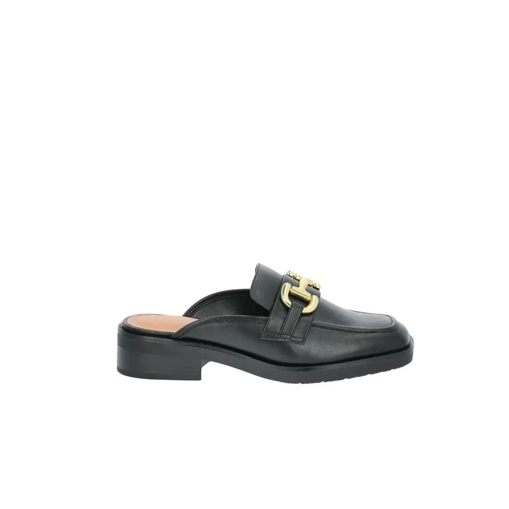 Time and Tru Women's Loafer Mules, Size 6, Medium Width, Slip-On, Solid Black - Picture 3 of 5